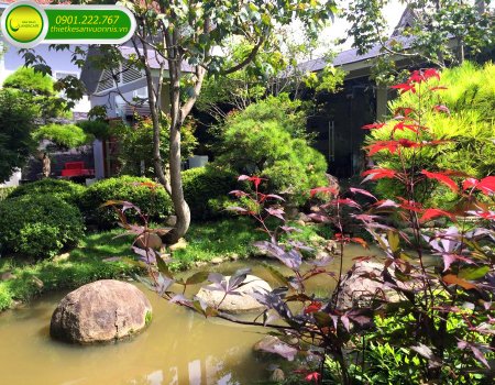 Thi công tiểu cảnh sân vườn theo phong cách Nhật
