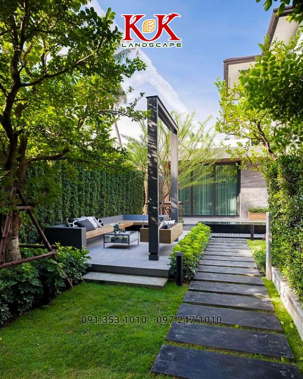 thiết kế thi công sân vườn