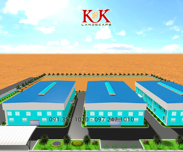 THIẾT KẾ CẢNH QUAN NHÀ MÁY VICOME – KHU CÔNG NGHIỆP THÀNH THÀNH CÔNG, TÂY NINH