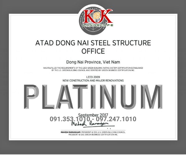 THIẾT KẾ CẢNH QUAN CÂY XANH CHO NHÀ MÁY THEO TIÊU CHUẨN LEED