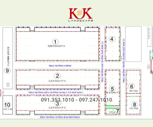 THIẾT KẾ VÀ THI CÔNG CẢNH QUAN NHÀ MÁY, KHU CÔNG NGHIỆP – GIẢI PHÁP XANH TOÀN DIỆN TỪ KK LANDSCAPE