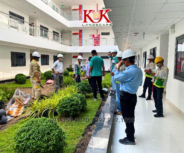 Thi công cảnh quan nhà máy