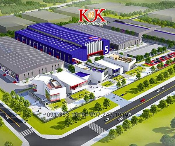 thi công cảnh quan nhà máy