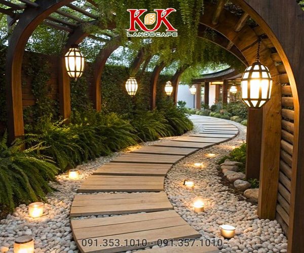 Thiết kế sân vườn nhà hàng