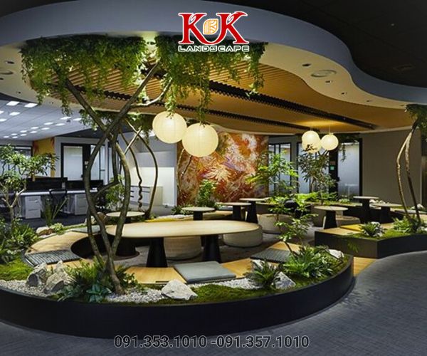 Thiết kế sân vườn văn phòng