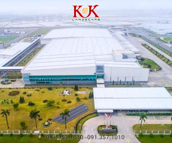 THIẾT KẾ VÀ THI CÔNG SÂN VƯỜN NHÀ MÁY – GIẢI PHÁP XANH CHO DOANH NGHIỆP HIỆN ĐẠI