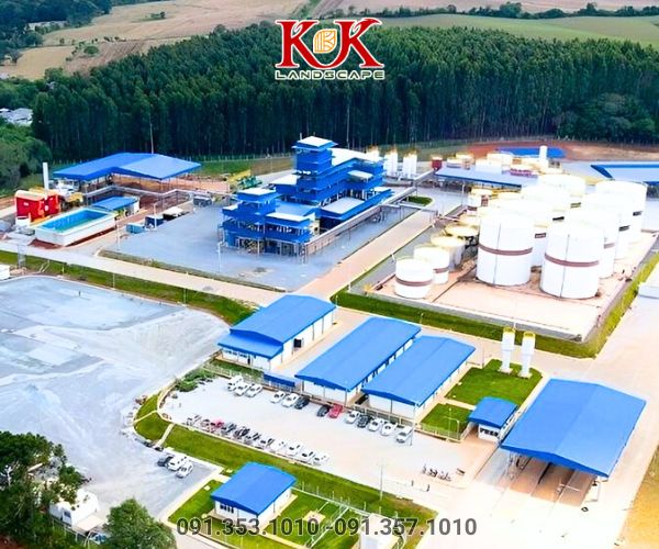 THIẾT KẾ VÀ THI CÔNG SÂN VƯỜN NHÀ MÁY – GIẢI PHÁP XANH CHO DOANH NGHIỆP HIỆN ĐẠI