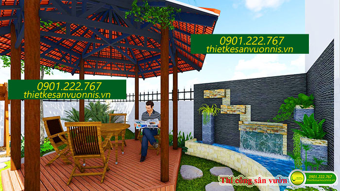 Thi công sân vườn nhà anh hiếu Thủ Đức