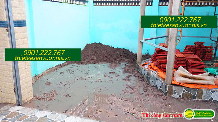 Thi công sân vườn nhà anh hiếu Thủ Đức