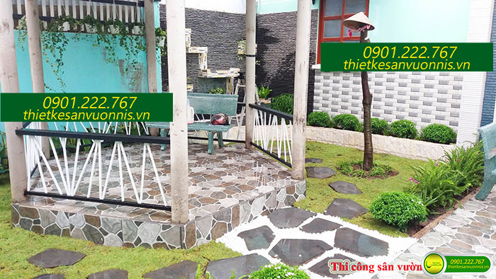 Thi công sân vườn nhà anh hiếu Thủ Đức