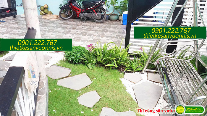 Thi công sân vườn nhà anh hiếu Thủ Đức
