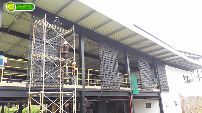 Thi công tường xanh cho quán cafe ở biên hòa đồng nai