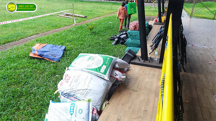 Thi công tường xanh cho quán cafe ở biên hòa đồng nai