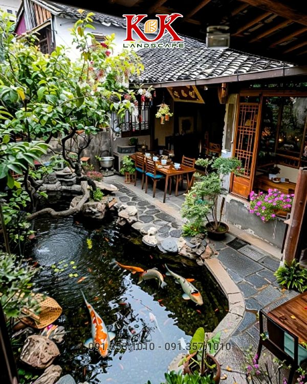 THIẾT KẾ VÀ THI CÔNG HỒ KOI – NGHỆ THUẬT KIẾN TẠO KHÔNG GIAN SỐNG ĐẲNG CẤP